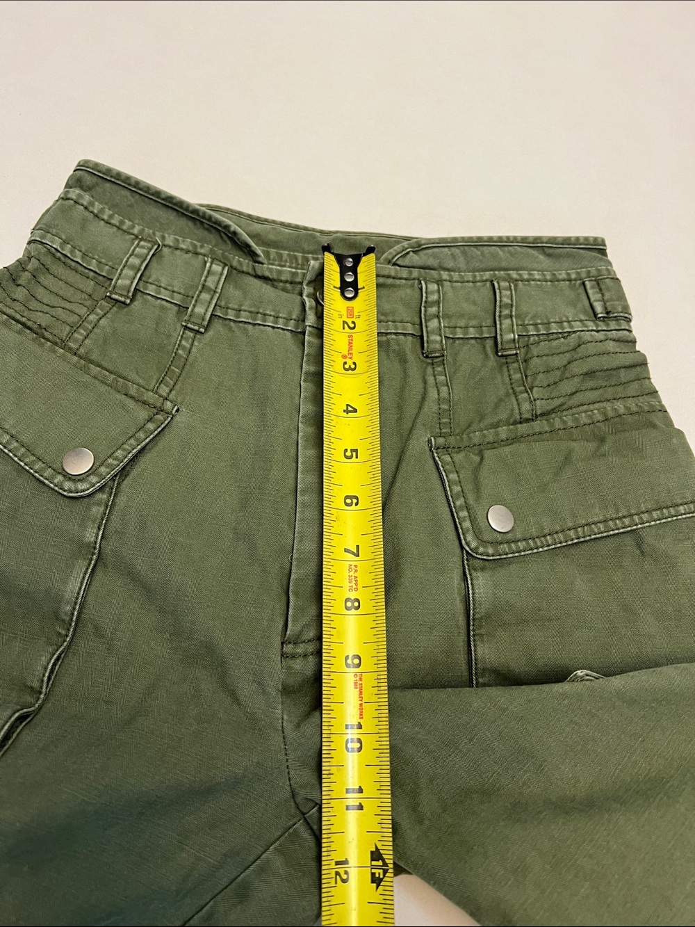 MARISSA WEBB UTILITY CARGO PANTS GREEN HIGH WAISTED 100% COTTON SIZE 4 WOMENS - Picture 13 of 16